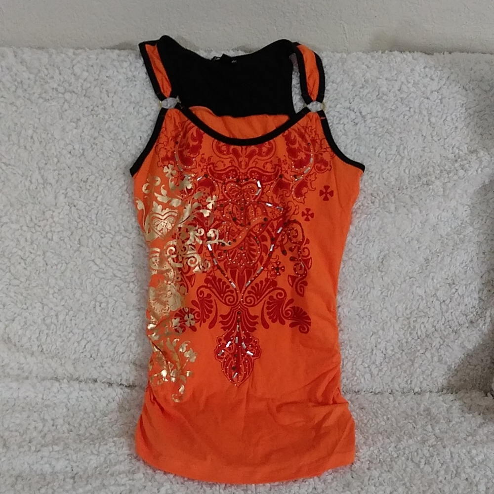 South Pole Orange Muscle Shirt